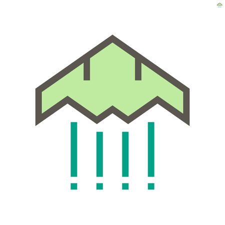 Fighter plane vector icon design for military and army graphic design element.のイラスト素材