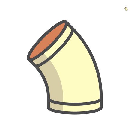 Air duct pipe vector icon design, 64x64 pixel perfect and editable stroke.のイラスト素材