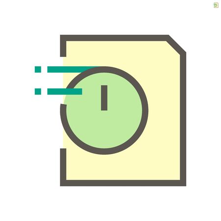 DocuDocument express vector icon design, 48X48 pixel perfect and editable stroke.のイラスト素材