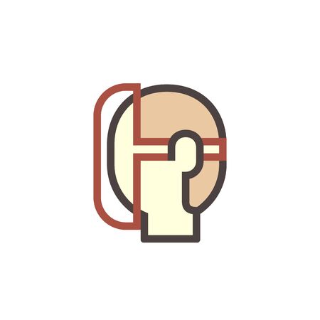 Welding mask or safety equipment vector icon design.のイラスト素材