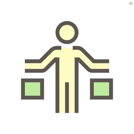Shoper vector icon design for shopping graphic design elemen, 48X48 pixel perfect and editable stroke.のイラスト素材