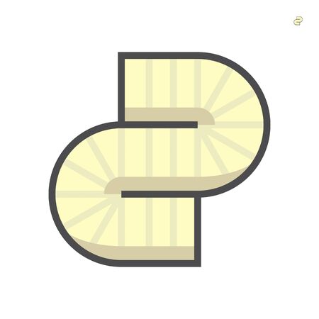 Air duct pipe vector icon design, 64x64 pixel perfect and editable stroke.のイラスト素材