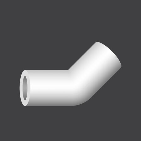 Vector icon of pipe fitting for plumbing and piping work.のイラスト素材