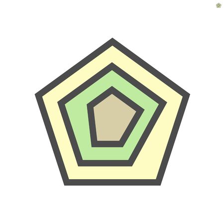 Spider chart or radar graph for statistics display vector icon design, 48x48 pixel perfect and editable stroke.のイラスト素材