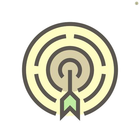 Business target vector icon design for business training concept design element, 48X48 pixel perfect and editable stroke.のイラスト素材