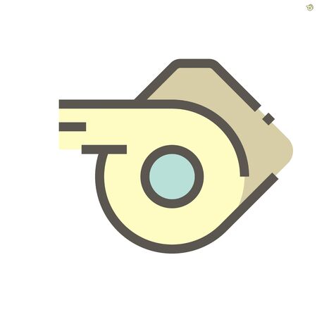 Dryer blower tool vector icon design, 48x48 pixel perfect and editable stroke.のイラスト素材