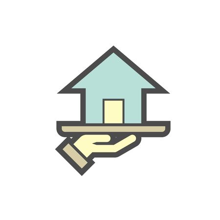 Real estate agent and investment vector icon design.のイラスト素材