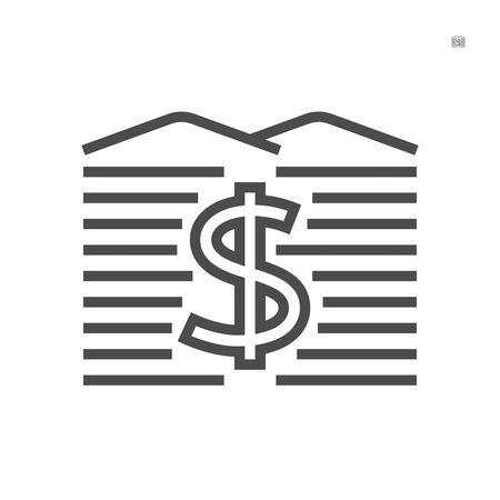 Real estate business and land investment vector icon design, 64x64 pixel perfect and editable stroke.のイラスト素材