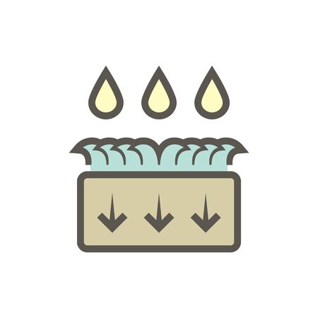 Garden drainage system and pipe vector icon set design.のイラスト素材