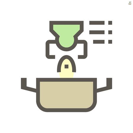 Smart home and robot chef technology vector icon design, 48x48 pixel perfect and editable stroke.のイラスト素材