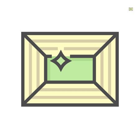 Air duct pipe clean condition icon, 64x64 perfect pixel and editable stroke .のイラスト素材