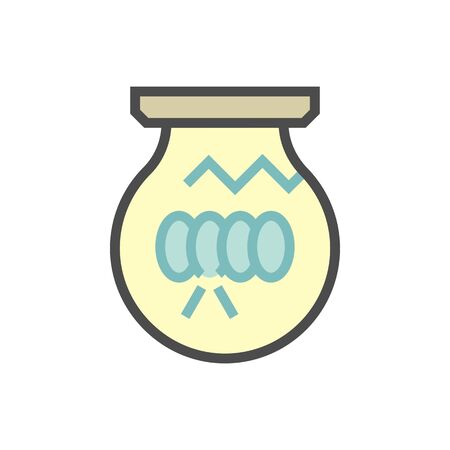 Light bulb damage vector icon design for home problem graphic design element, editable stroke.のイラスト素材