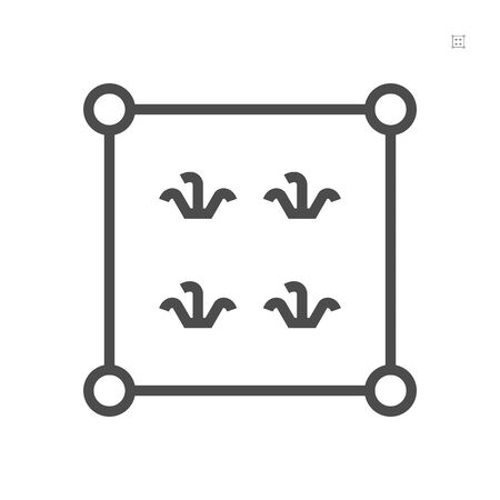 Cultivated area vector icon design, 64x64 pixel perfect and editable stroke.のイラスト素材