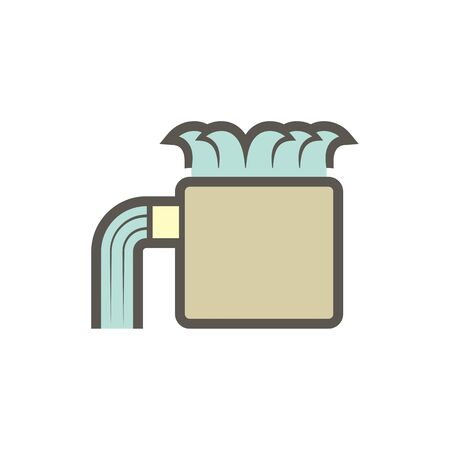 Garden drainage system and pipe vector icon set design.のイラスト素材