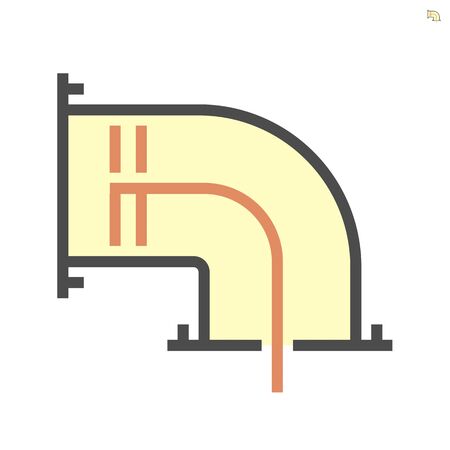 Air duct pipe and cleaning work icon, 64x64 perfect pixel and editable stroke.のイラスト素材