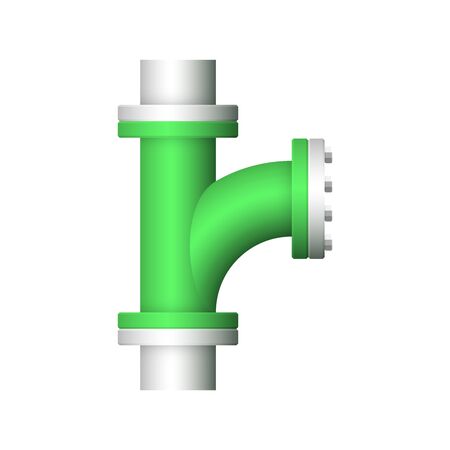 Steel pipe connector icon design isolated on white background.のイラスト素材