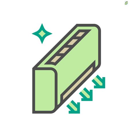 Air conditioner clean condition vector icon design, 64x64 pixel perfect and editable stroke.のイラスト素材
