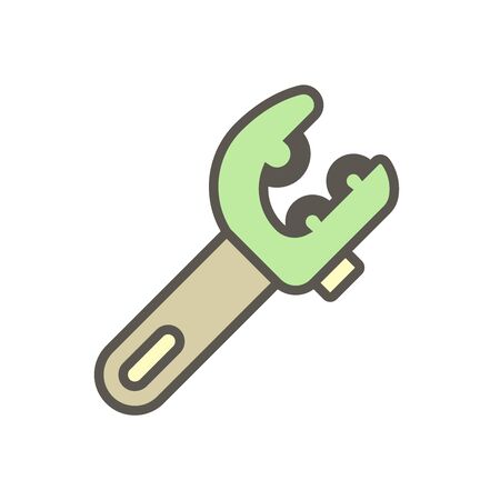 Air conditioner installation parts and tools vector icon design, editable stroke.のイラスト素材