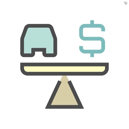 Car and money vector icon design, 48X48 pixel perfect and editable stroke.のイラスト素材