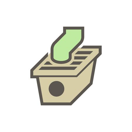 Garden drainage system and pipe vector icon set design.のイラスト素材