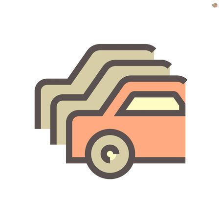 Car for sale vector icon design, 48X48 pixel perfect and editable stroke.のイラスト素材