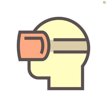 VR glasses vector icon design on white, 48x48 pixel perfect and editable stroke.のイラスト素材