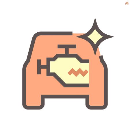 Used car vector icon design, 48X48 pixel perfect and editable stroke.のイラスト素材