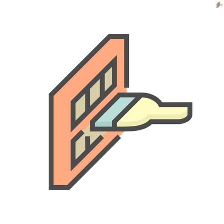 Air conditioner filter cleaning vector icon design, 64x64 pixel perfect and editable stroke.のイラスト素材