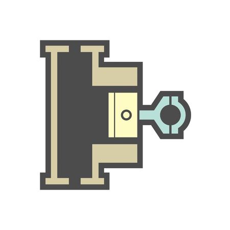 Air conditioner and air compressor part vector icon design on white background.のイラスト素材