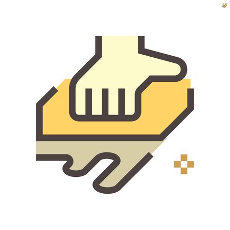 Surface cleaning and coronavirus disease prevention vector icon design, 48x48 pixel perfect and editable stroke.のイラスト素材