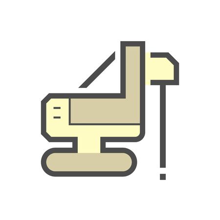 Geotechnical engineering and soil testing machine vector icon  design.のイラスト素材