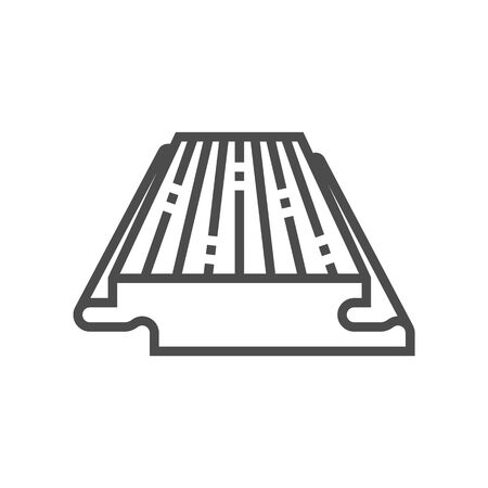 Wood floor and material vector icon set design on white background.のイラスト素材