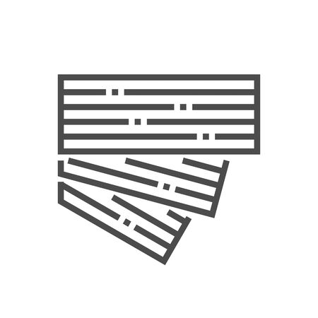 Wood floor and material vector icon set design on white background.のイラスト素材