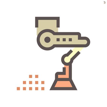 Smart home and robot technology vector icon design, 48x48 pixel perfect and editable stroke.のイラスト素材
