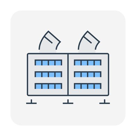 Air compressor icon part of HVAC system, editable stroke.のイラスト素材