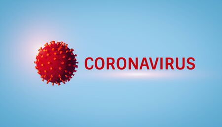 3d rendering of coronavirus molecule on color background.の写真素材