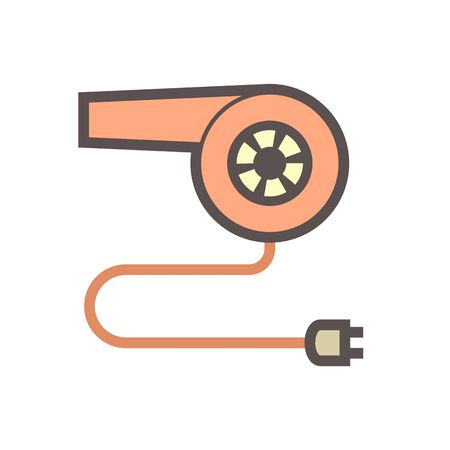 Air conditioner and air compressor cleaning parts and tools vector icon design.のイラスト素材