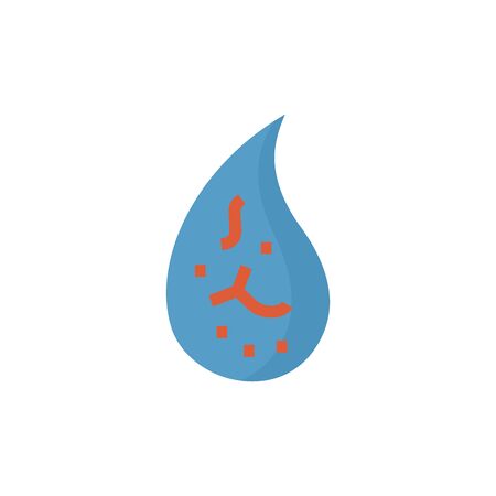 Waste water drop vector icon design for water filtration graphic design element.のイラスト素材