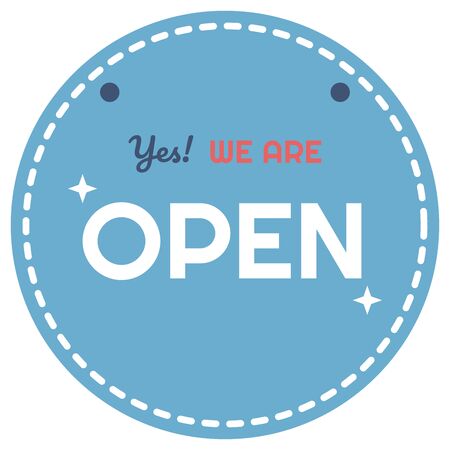 Signs open with we are open massage vector illustration design.のイラスト素材