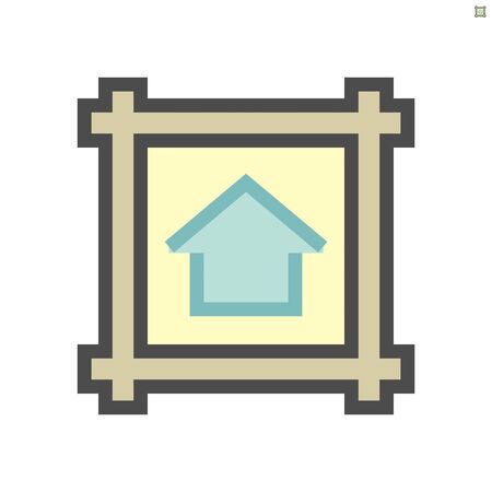 Real estate business and land investment vector icondesign, 48X48 pixel perfect and editable stroke.のイラスト素材