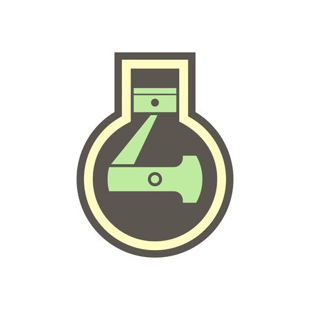 Air conditioner piston part vector icon design on white background.のイラスト素材