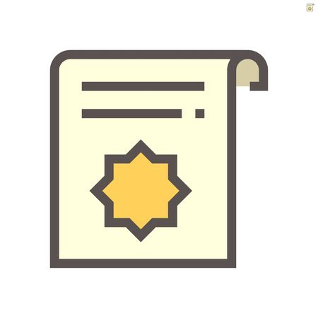 Certificate vector icon design, 48X48 pixel perfect and editable stroke.のイラスト素材