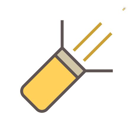 Wire for welding work vector icon design, 64x64 perfect pixel and editable stroke.のイラスト素材