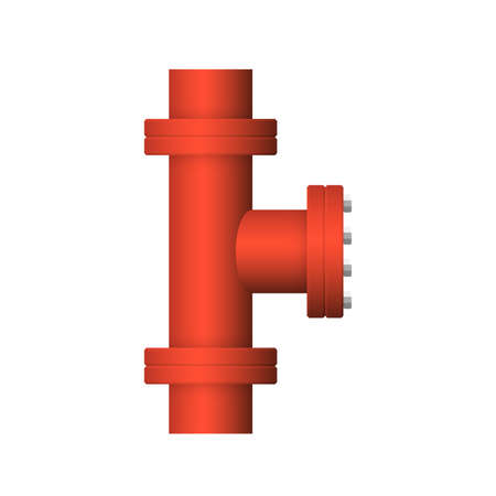 Steel pipe connector icon design isolated on white background.のイラスト素材