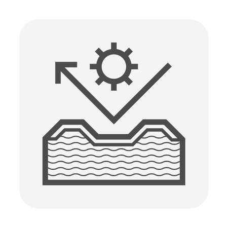 Roof tile and thermal insulation for house vector icon design.のイラスト素材