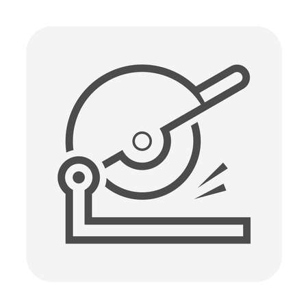 Disc cutting tool vector icon design.のイラスト素材