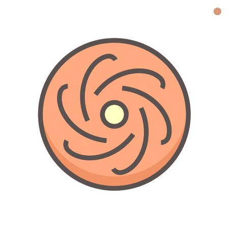 Reciprocating compressor or piston compressor vector icon. For compression liquid or gas at high pressure. Use in air conditioning HVAC system, oil refinery, gas pipeline, processing plant. 64x64 px.のイラスト素材