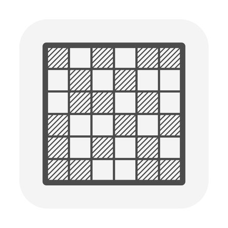 Mosaic tile or ceramic tile vector icon. Decoration material sheets with small square geometric design for wall interior with square texture pattern on surface.のイラスト素材