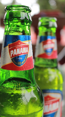 Boquete, Panama - August, 8, 2014: Beer Panama is the strongest marketer, with t-shirts and other merchandise bearing its name seen around the Americas. It is distributed in some parts of the world by Royal Imports, LLC.のeditorial素材