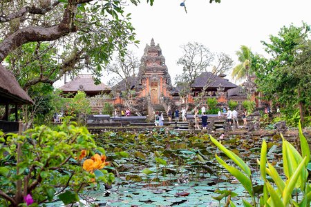 Main view of Pura Taman Saraswati, Bali.のeditorial素材